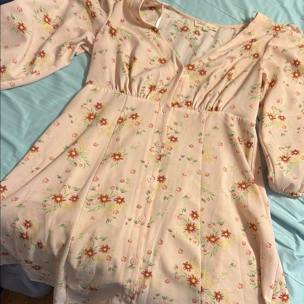 BeBop Floral Peach Dress